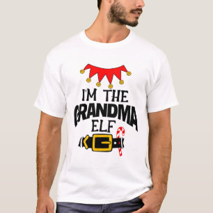 Fun Im The Grandma Elf Costumes Christmas Family M T-Shirt