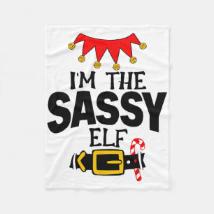 Fun Im The Sy Elf Costumes Christmas Family Matchi Fleece Blanket