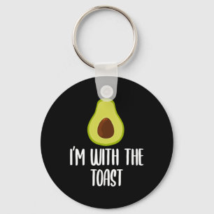 Fun I'm With The Toast Avocado Halloween Couples C Key Ring