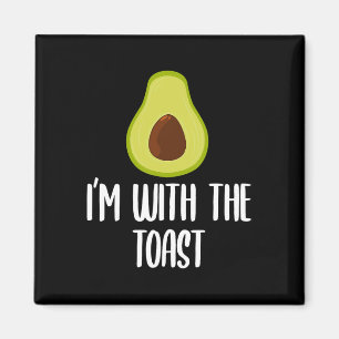 Fun I'm With The Toast Avocado Halloween Couples C Magnet