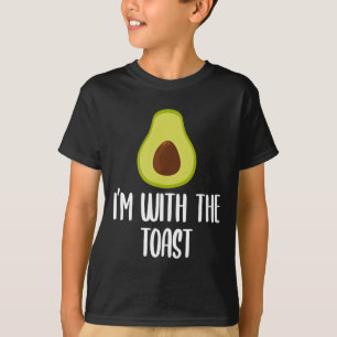 Fun I'm With The Toast Avocado Halloween Couples C T-Shirt