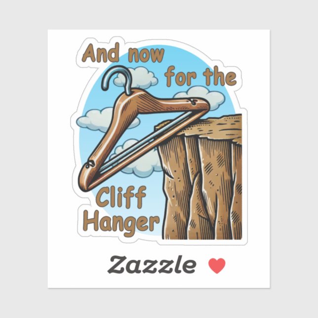 Fun Image of Cliff Hanger with Playful Wordplay (Sheet)