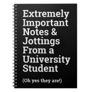 Fun Important University Student Notebook