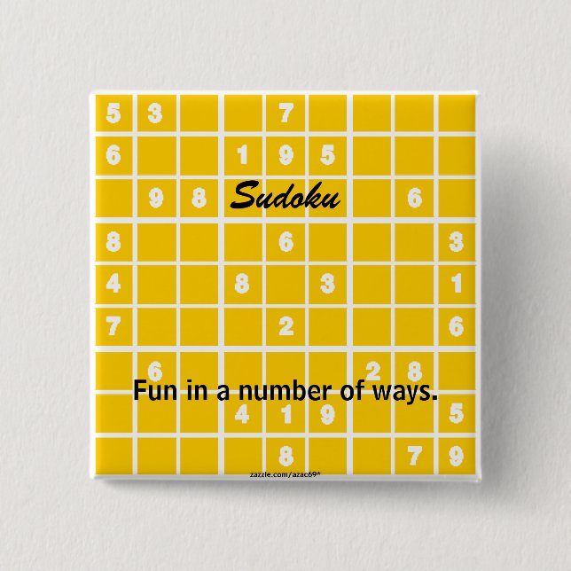 Fun In A Number Of Ways 15 Cm Square Badge (Front)