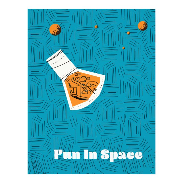 Fun in Space Vintage space poster (Front)