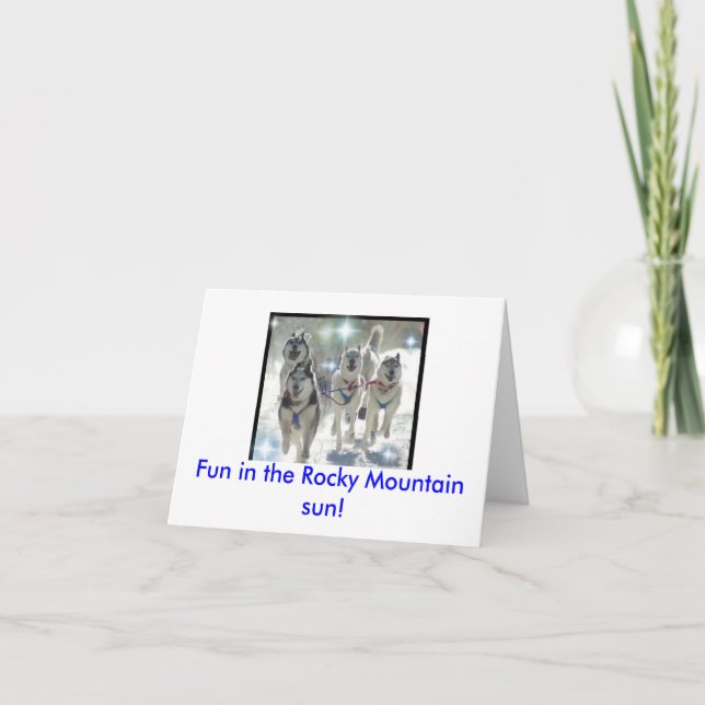 Fun in the Rocky Mountain sun! Card (Front)