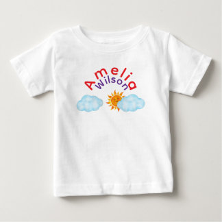 Fun in the Sky Rainbow Name Cloud Sun  Baby T-Shirt