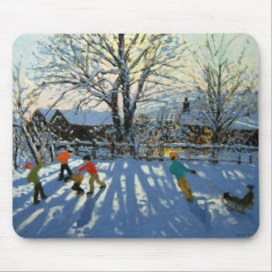 Fun in the snow Tideswell Derbyshire Mouse Pad