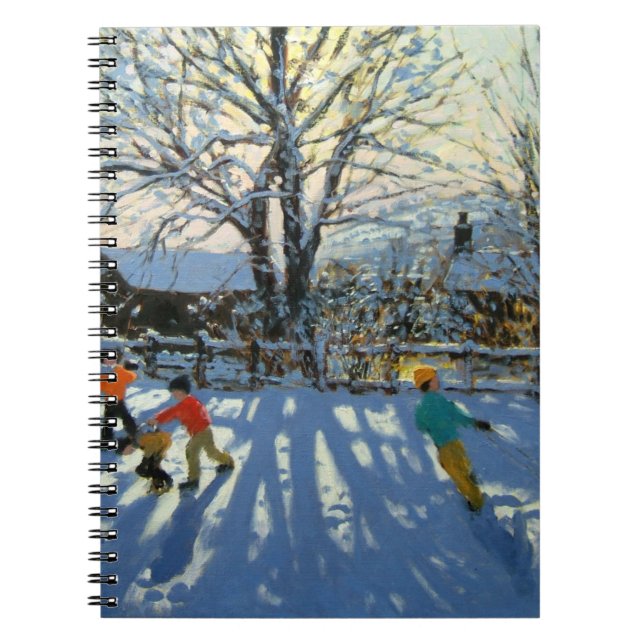 Fun in the snow Tideswell Derbyshire Notebook (Front)