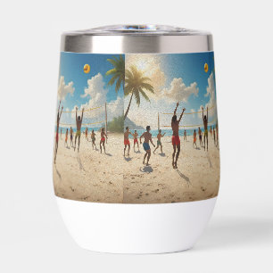 Fun In The Sun Beach Volleyball Oil Paint,