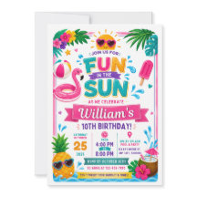 Fun in the Sun Birthday Invitation