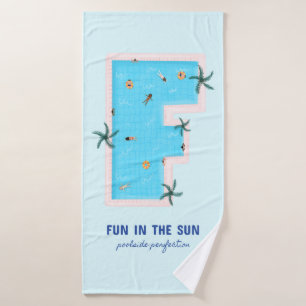 Fun in the Sun F-Shaped Pool Bath Towel