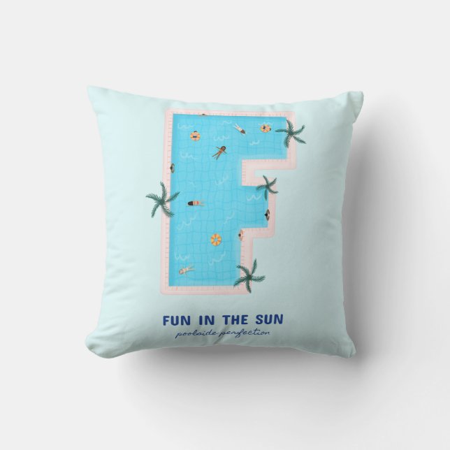 Fun in the Sun F-Shaped Pool Cushion (Front)