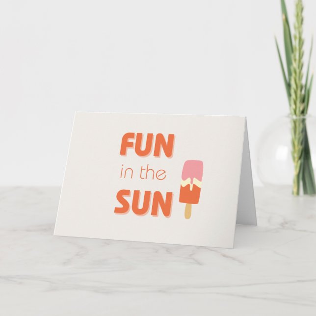 fun in the sun. Invitations & Greeting Cards (Front)