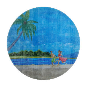 Fun in the Sun Run  Cutting Board