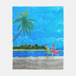 Fun in the Sun Run Fleece Blanket