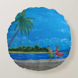 Fun in the Sun Run Round Cushion