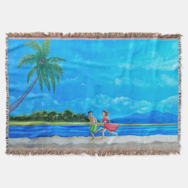 Fun in the Sun Run Throw Blanket (Front)