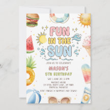Fun In The Sun Summer Birthday