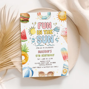 Fun In The Sun Summer Birthday Invitation