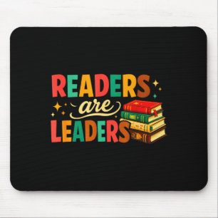 Fun inspiring readers are leaders book lovers mouse pad