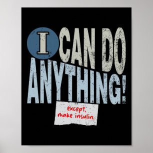 Fun Insulin T1D Diabetes 1 Poster