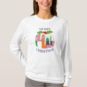 Fun IRISH AMERICAN Christmas Pudding T-Shirt