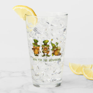 Fun Irish Gnomes Shenanigans St Patrick's Day Glass