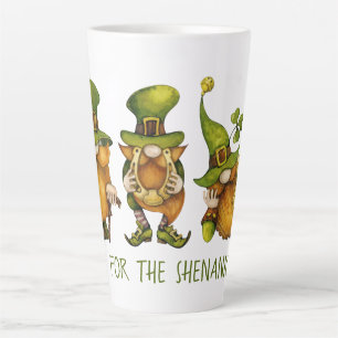 Fun Irish Gnomes Shenanigans St Patrick's Day Latte Mug