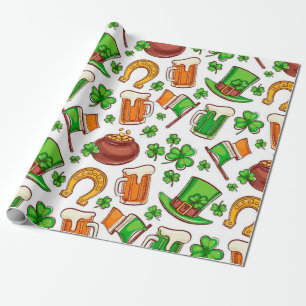 Fun Irish Pattern Wrapping Paper