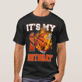 Fun It's My 10th Birthday 10 Years Old Basketball  T-Shirt