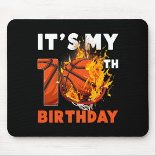 Fun It's My 10th Birthday 10 Years Old Bysketbyll Mouse Pad