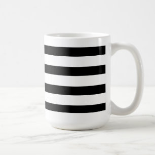 Fun Jailbird Black and White Striped Pattern Coffee Mug