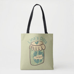  Fun Jar of Pickles Dill Green Food Lover      Tote Bag