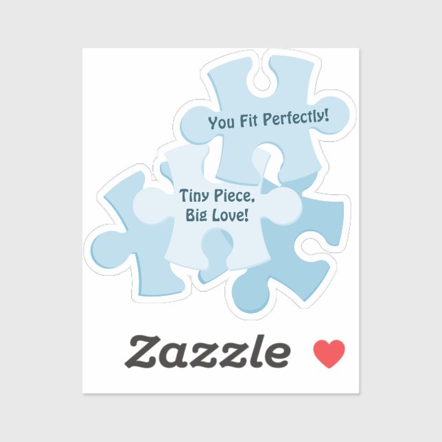 Fun Jigsaw Puzzle Blue Birthday Motto Favor (Sheet)