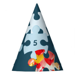 Fun Jigsaw Puzzle Kids' 5th Happy Birthday  Party Hat