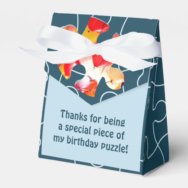 Fun Jigsaw Puzzle Kids Happy Birthday Thank You Favour Box (Front Side)