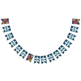 Fun Jigsaw Puzzle Pieces Happy Birthday Blue Bunting