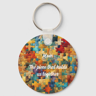 Fun Jigsaw themed editable Key Ring