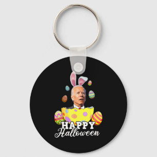 Fun Joe Biden Happy Halloween Confused Easter Bide Key Ring
