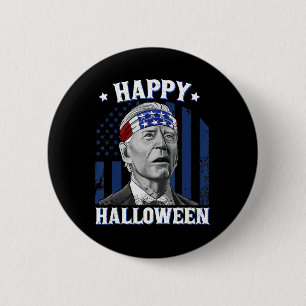 Fun Joe Biden Happy Halloween Confused For 4th Of 6 Cm Round Badge