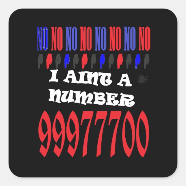 Fun Joker design words and dark colours Square Sticker (Front)