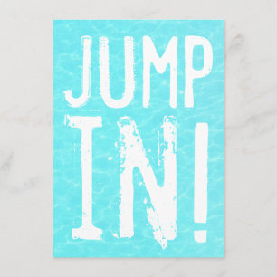 Fun Jump in Pool Party Invitation