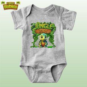 Fun Jungle Baby Turtle, Cute Tortoise Wildlife 🐢 Bodysuit