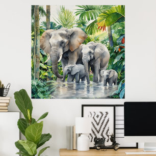 Fun Jungle elephant lovers Poster