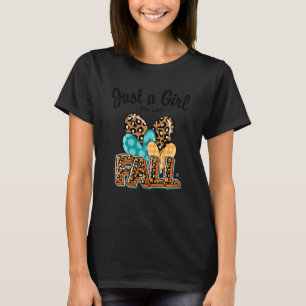 Fun Just A Girl Who Loves Fall Girls And Women Aut T-Shirt
