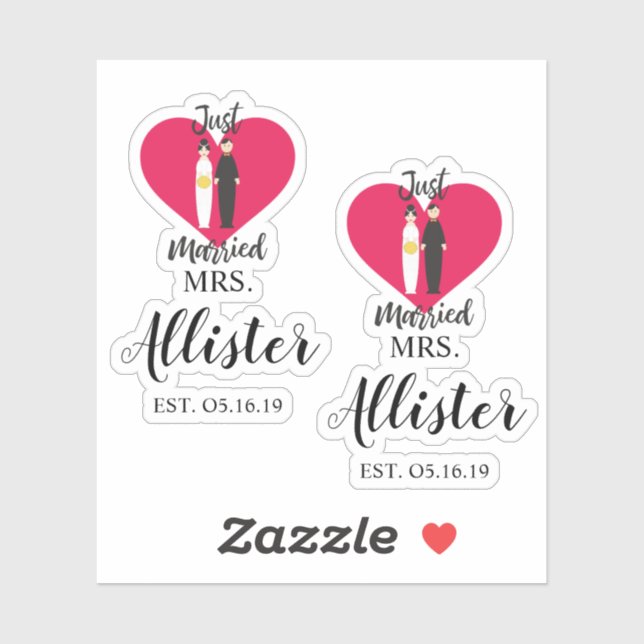 Fun Just Married Couple Quote Design (Sheet)