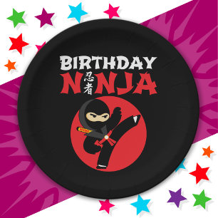 Fun Karate Party Kids Martial Arts Birthday Ninja Paper Plate