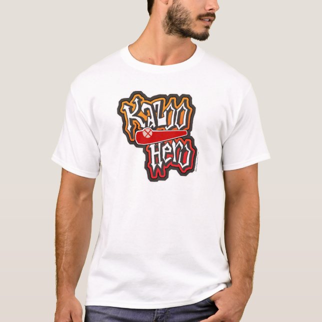 Fun Kazoo Hero Music Slogan Art Design T-Shirt (Front)