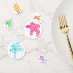Fun kid slime birthday party confetti